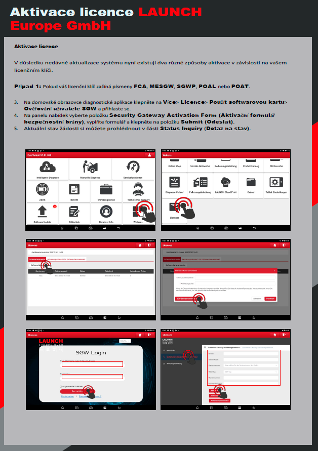 Launch Europe – Podrobný návod: Registrace na SGW Platformu (SGW Portal) 4